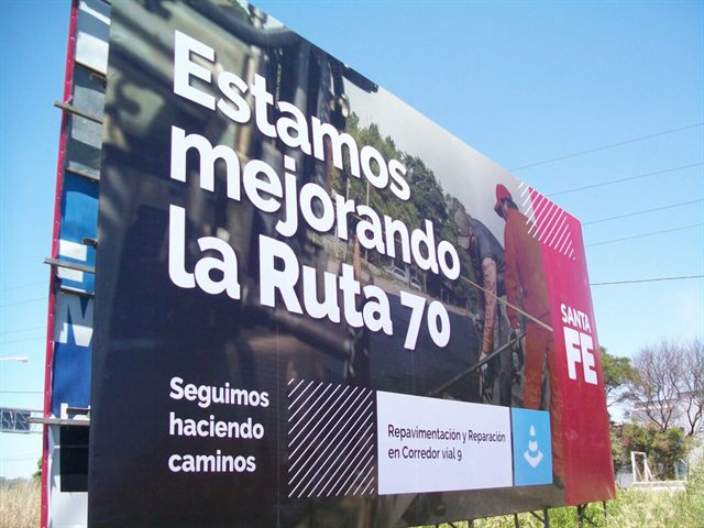 Cartel de ruta de gran formato